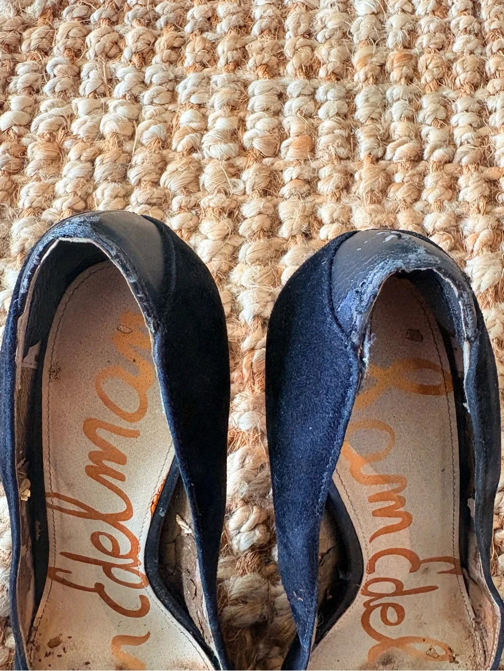 Sam Edelman Black Suede Pointed-Toe Stiletto Pumps